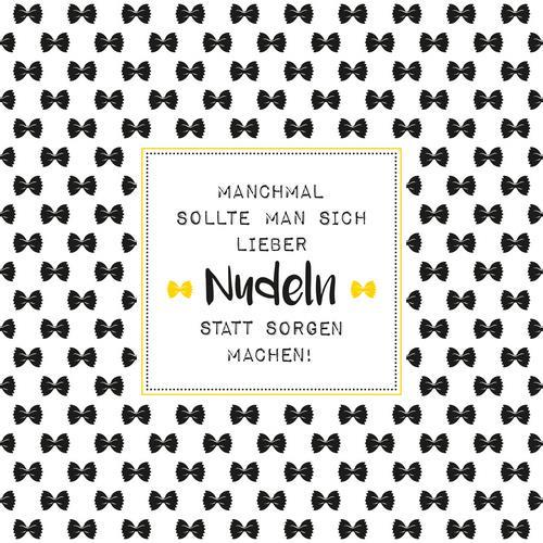 20 Servietten Nudeln - statt Sorgen 33x33cm