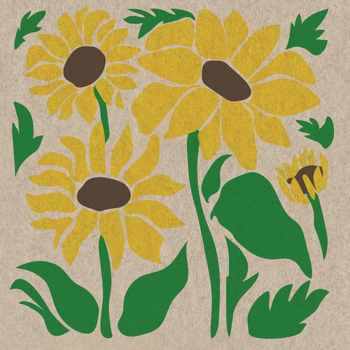 20 Servietten nachhaltig Sunny bloom - Einfache Sonnenblumen 33x33cm