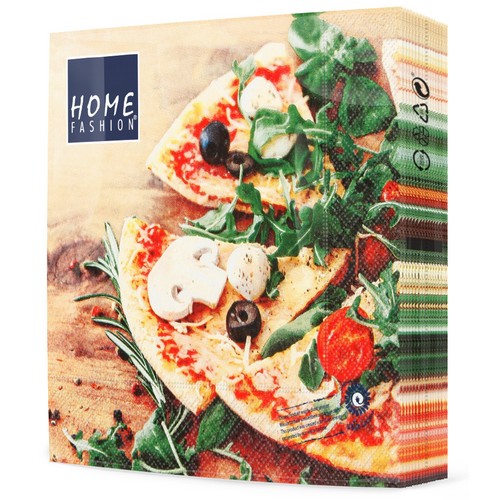 20 Servietten Pizza - Genuss von Pizza 33x33cm