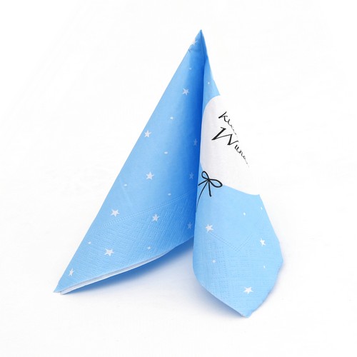 Taufdeko Junge blau 33x33cm