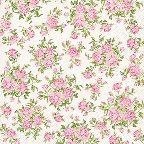 211377 20 Servietten Little Roses - Kleine Rosen 33x33cm