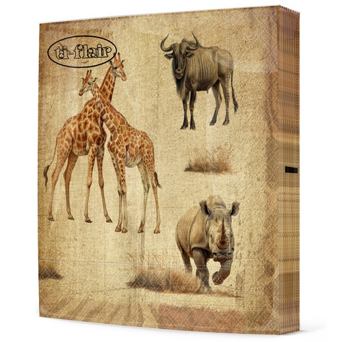 20 Servietten African Savanna - Tiere aus der Savanne 33x33cm
