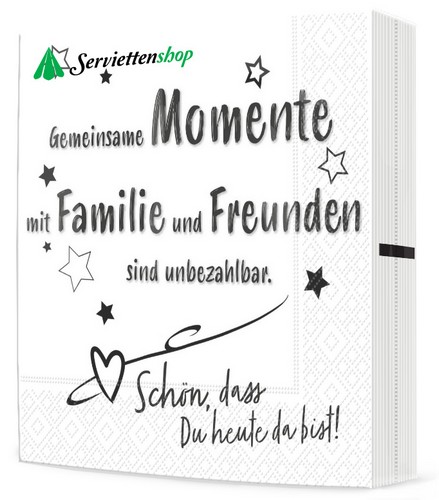 20 Servietten Unbezahlbare Momente 33x33cm