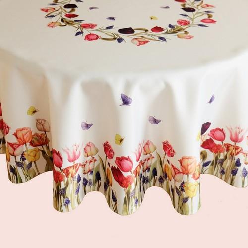 Mitteldecke rund Polyester Tulpen Ø150cm