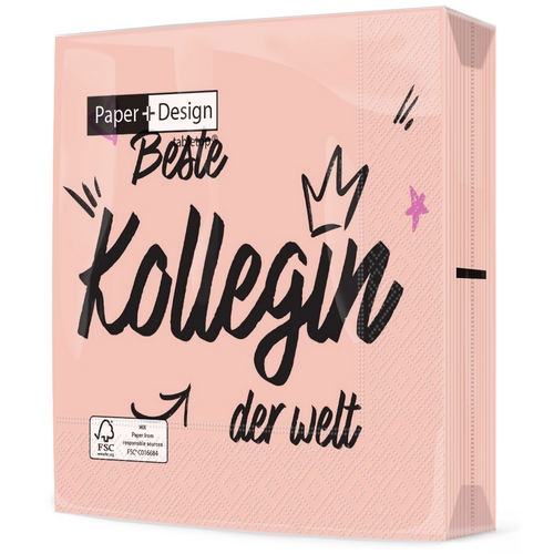 20 Servietten Beste Kollegin - Kollegin, die Beste 33x33cm