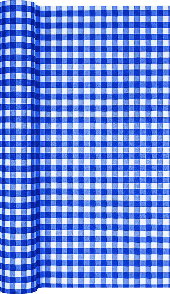 Tischläufer Karo blau 490x40cm