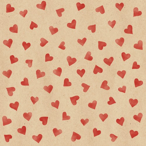 20 Servietten aus Recycling-Papier My Heart - Muster aus Herzen 33x33cm