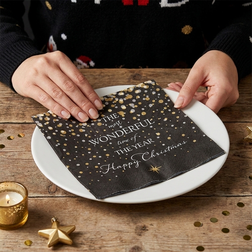 20 Servietten Christmas Glamour - Schöne Weihnachtszeit mit Glamour 33x33cm