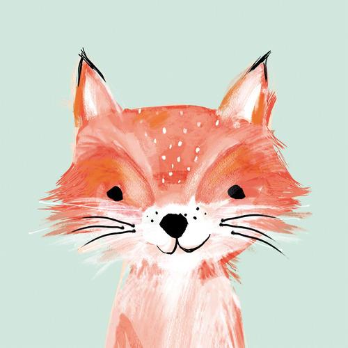 20 Servietten Foxy - Kindlicher Fuchs 33x33cm
