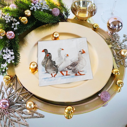 20 Lunch Servietten Mit Pinguin-Motiv – Winter-Design, 33 X 33 Cm, 3-lagig, Für Tischdeko & Serviettentechnik