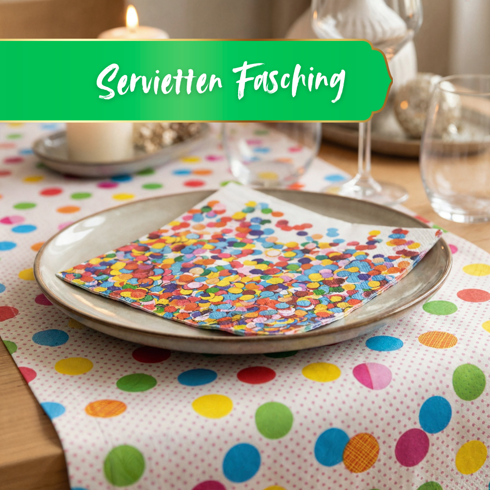 Servietten Fasching 2026