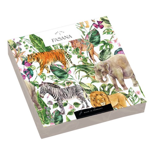 20 Servietten Tropical Wilderness - Exotische Tierwelt 33x33cm