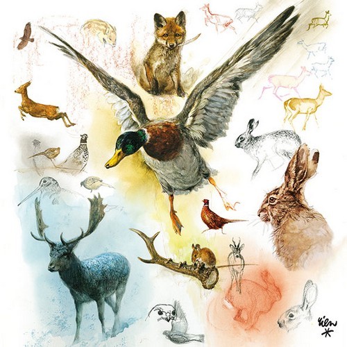 20 Servietten Wild Animals - Wilde Tiere unterwegs 33x33cm
