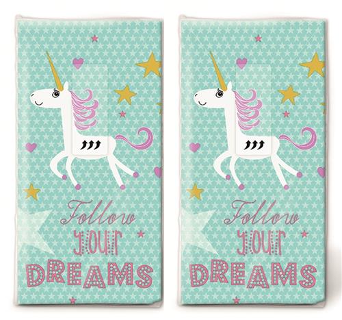 2x 10 Taschentücher Follow your Dreams
