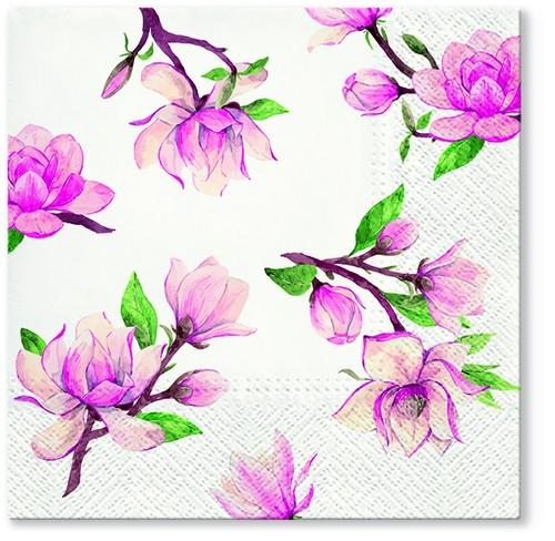 20 Servietten Magnolia Springs - Magnolien überall 33x33cm