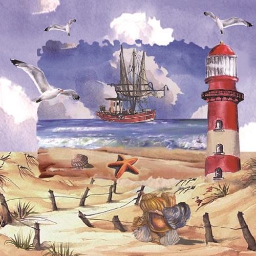 Servietten Fishing on the Coast