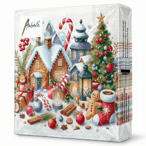 20 Servietten Christmas Scenery - Traumhafte Weihnachtswelt 33x33cm