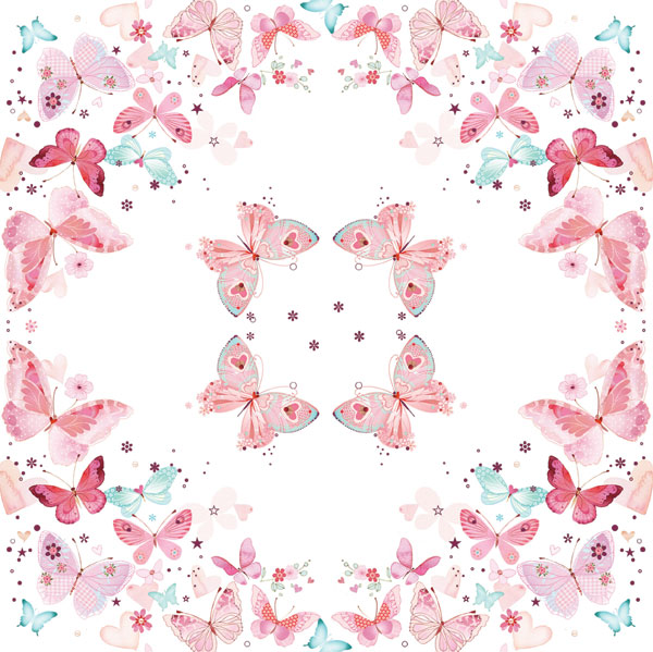 20 Servietten Lovely Butterflies - Reizende Schmetterlinge 33x33cm