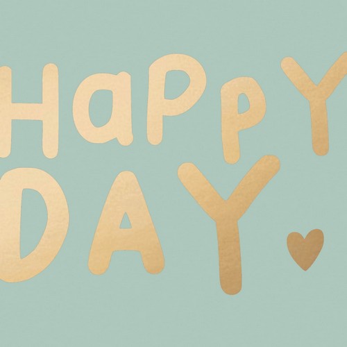 20 Servietten Happy Heart eucalyptus - Glücklicher Tag eukalyptus 33x33cm