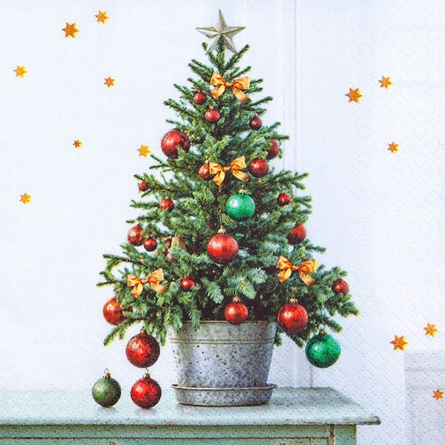 20 Servietten Cute Tree - Kleiner Weihnachtsbaum 33x33cm