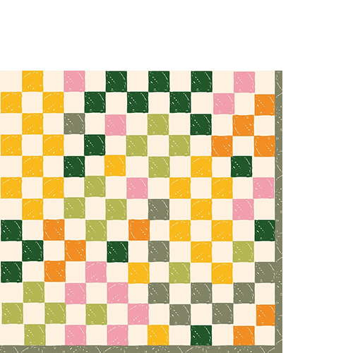 20 kleine Cocktailservietten Citrus grid - Moderne Urwald-Abbildung 25x25cm