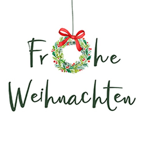 20 Servietten Kleiner Kranz - Kranz in Frohe Weihnachten 33x33cm