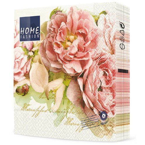 20 Servietten Mary Roses - Edle Rosen 33x33cm