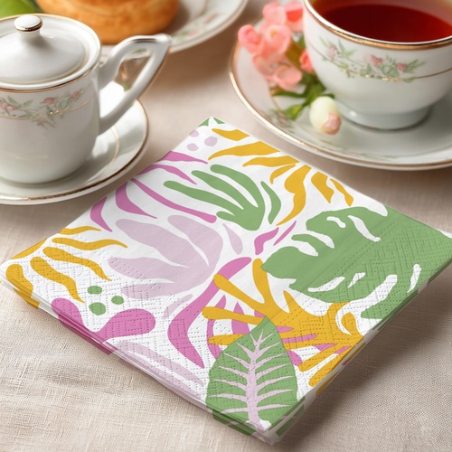 20 kleine Cocktailservietten Desert oasis - Tropische Vielfalt  25x25cm
