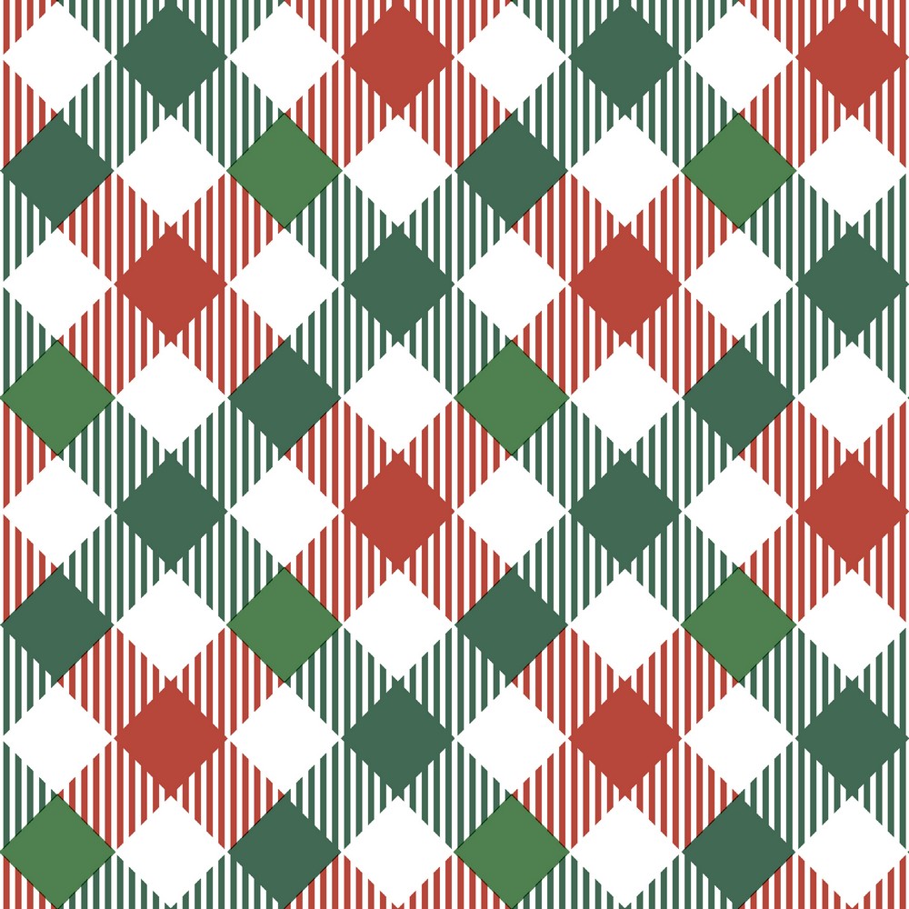 20 Servietten Tartan Mix - Diagonal kariert bunt 33x33cm