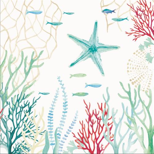 20 Servietten Under the Sea - Unterwasserszene 33x33cm