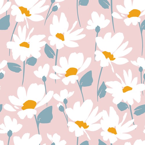 20 Servietten Daisy Bloom - Stilisierte Margeritenblüten 33x33cm