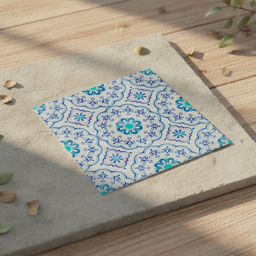 20 Servietten Boho mosaic - Mosaik-Muster blau 33x33cm