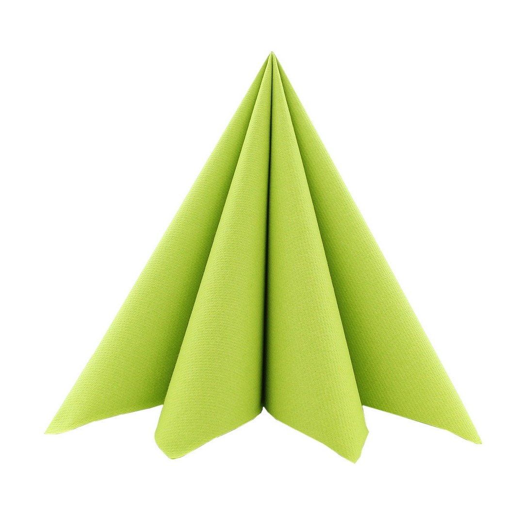 12 Servietten Linclass Airlaid Uni kiwi 40x40cm