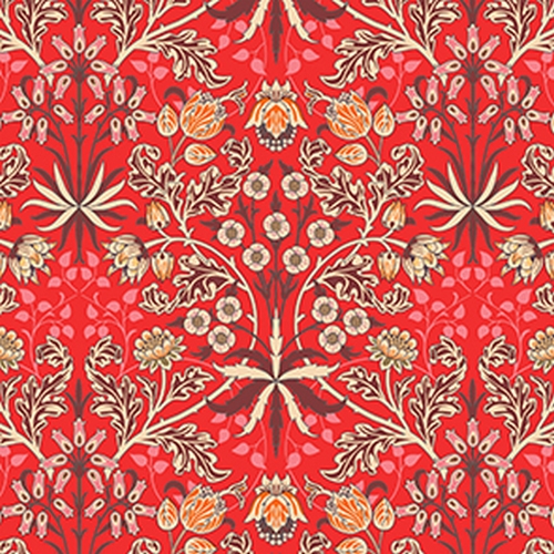 20 Servietten Vintage Garden scarlet - Kunst der Natur auf rot 33x33cm