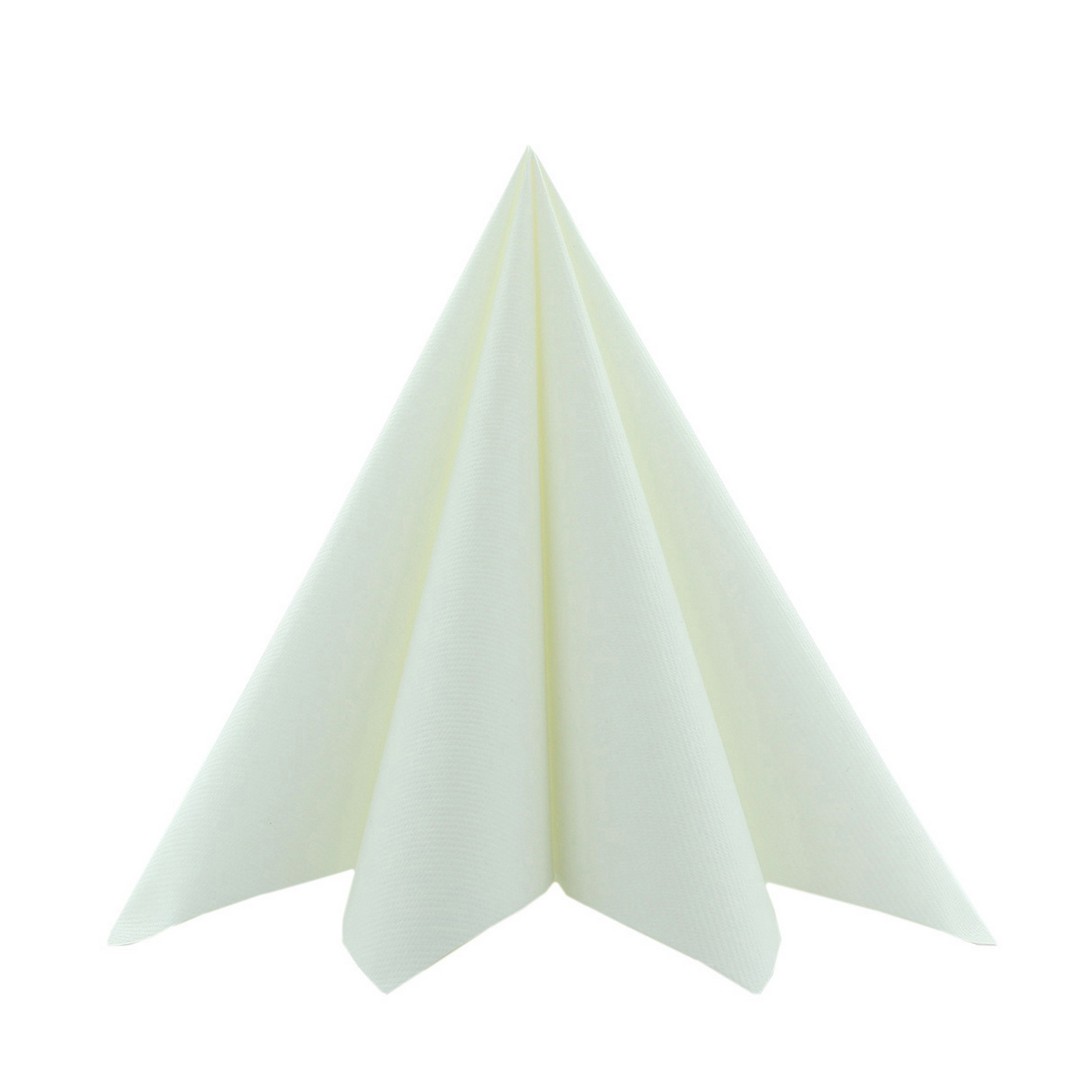 12 Servietten Linclass Airlaid Uni weiß 40x40cm