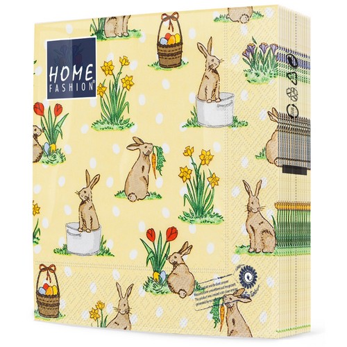 20 Servietten Little Rabbits - Niedliche Hasen überall 33x33cm