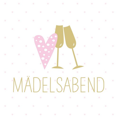 20 Servietten Mädelsabend 33x33cm