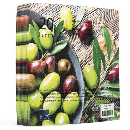 20 Servietten Pure Olives - Frische Oliven 33x33cm