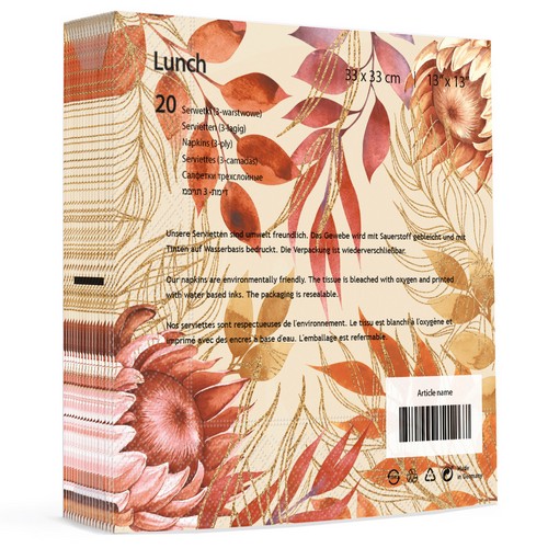 20 Servietten Fall blossom - Moderne Herbstszene 33x33cm