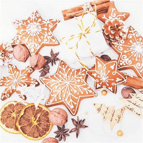 20 Servietten Cookie Selection - Auswahl an Weihnachtsplätzchen 33x33cm