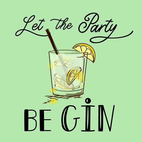 20 Servietten Party Gin - Party mit Gin 33x33cm