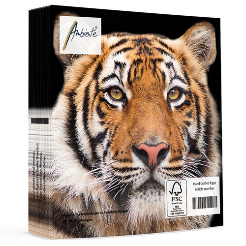 20 Servietten Bengal Tiger - Wilder Tiger 33x33cm