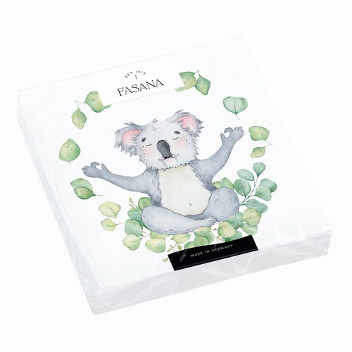 20 Servietten Mr Koala - Koala um Blätterwirbel 33x33cm