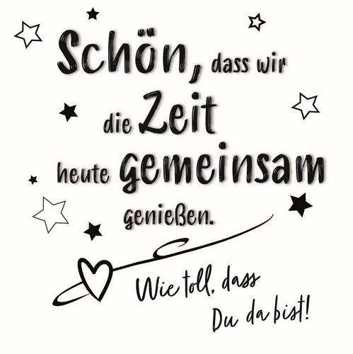 20 Servietten Zeit gemeinsam genießen 33x33cm