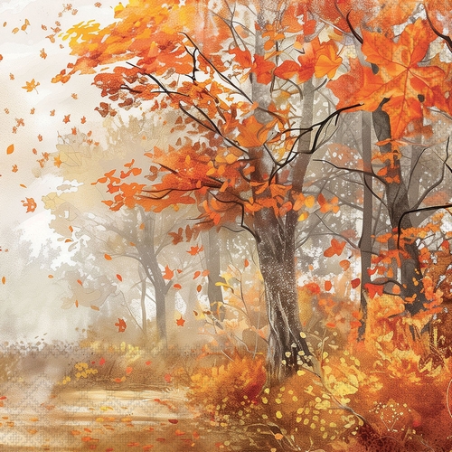 20 Servietten Autumn Tree - Zauberhafter Herbstwald 33x33cm