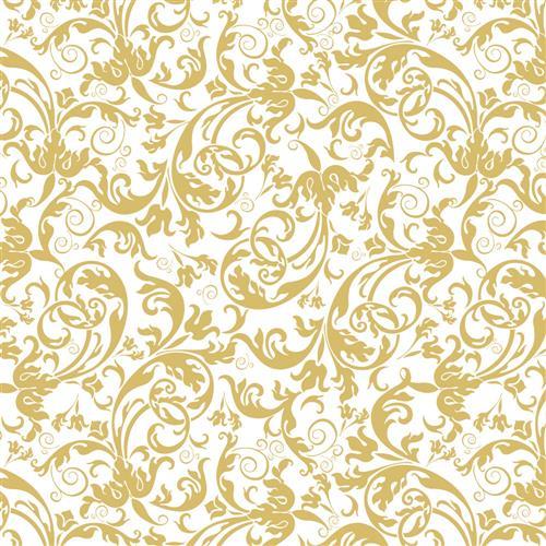 20 Servietten Luxury gold - Elegante Ranken gold 33x33cm