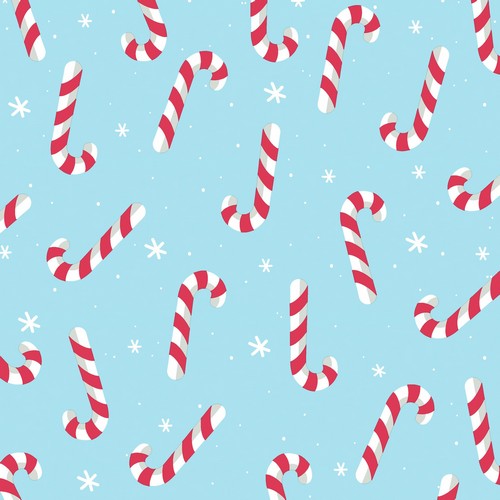 20 Servietten Peppermint dream - Zuckerstangen auf blau 33x33cm
