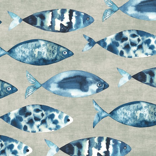 20 Servietten High tide fish - Fische auf Betonfarbe 33x33cm