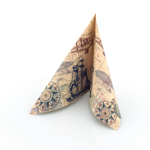 20 Servietten Around the world - Um die Welt 33x33cm