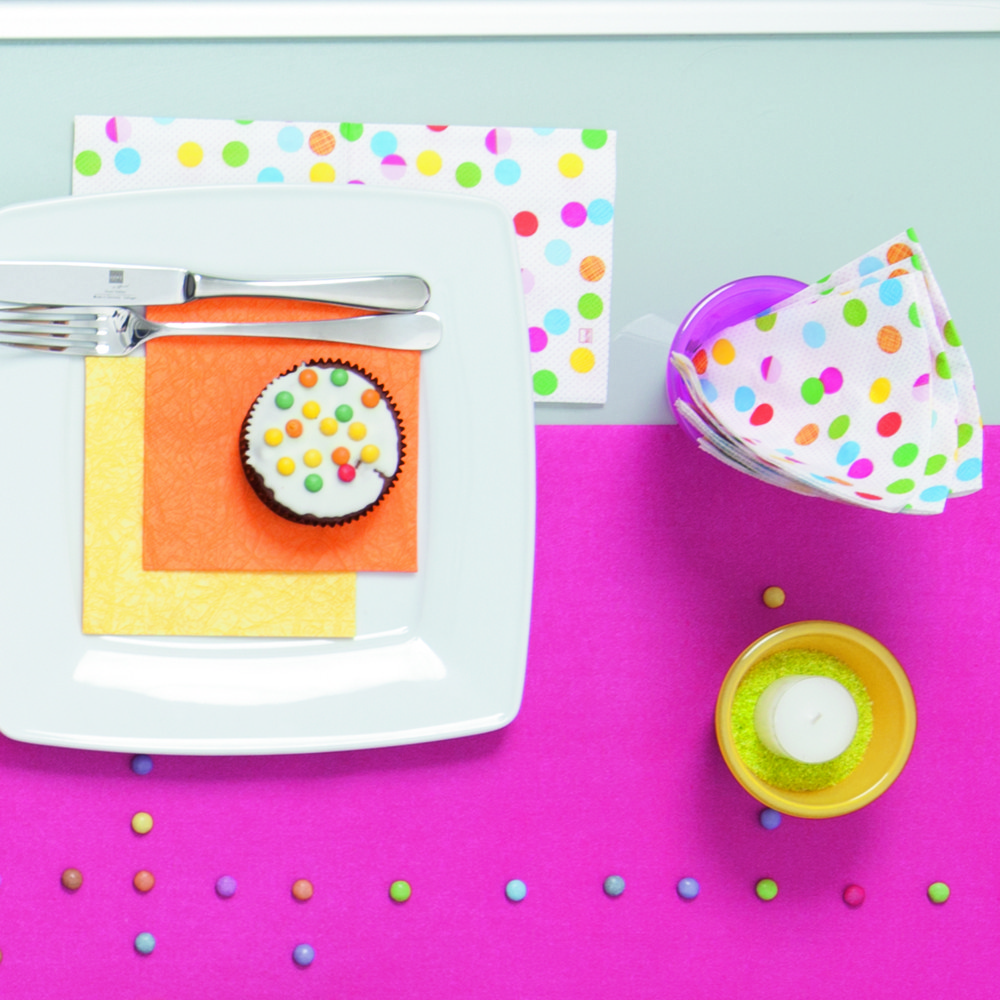 20 Servietten Party Dots - Party-Punkte 33x33cm